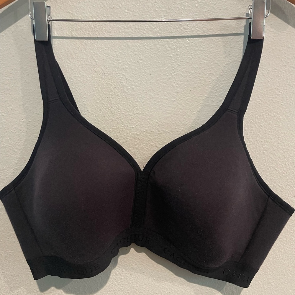 Cacique Black Seamless Full Coverage Bra